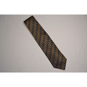 Fabio Fazio Men's Blue Basket Weave 100% Silk Made in Italy Tie